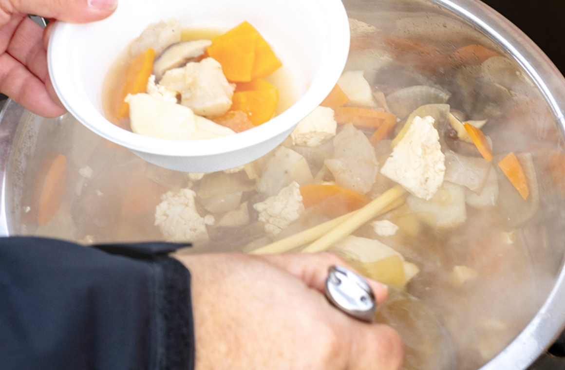 さあ出来上がり! 熱々をいただきましょう