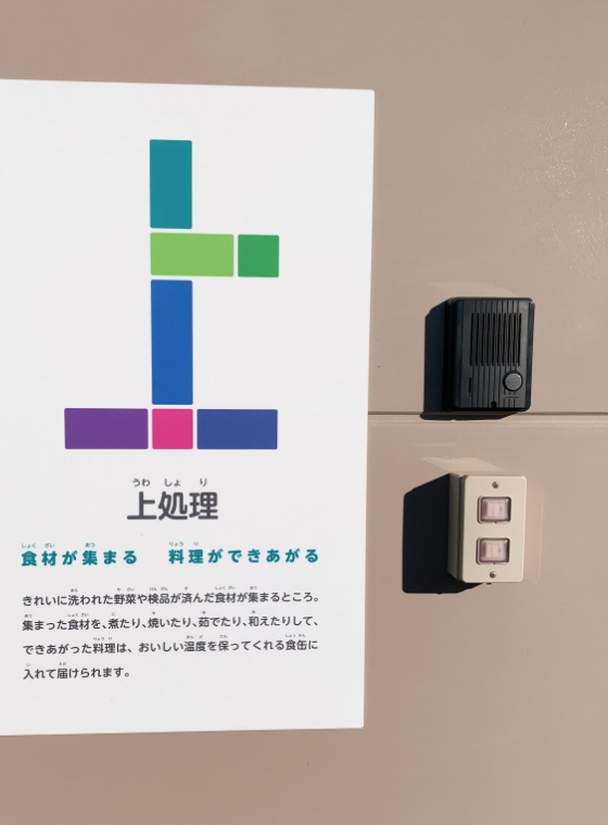 インターホンを押すと調理エリアと会話ができます!!