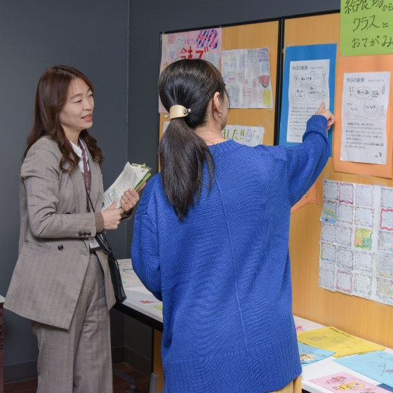 給食室で調理していた頃の感謝の気持ちも展示!!