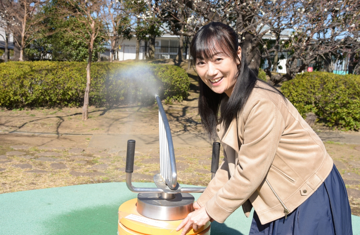 「虹製造機」にチャレンジ。見える？